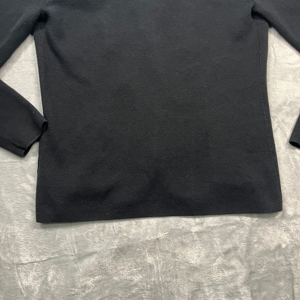 J.Crew Sweater Blazer Women M Black Re-Imagined Cotton Knit BF227 FA23 - Picture 7 of 15